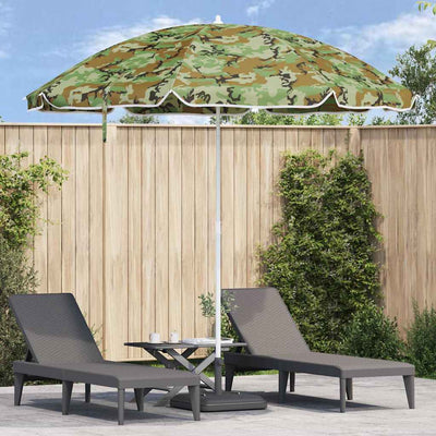Vidaxx parasol de plage camouflage 263 x 263 x 272 cm polyester et métal