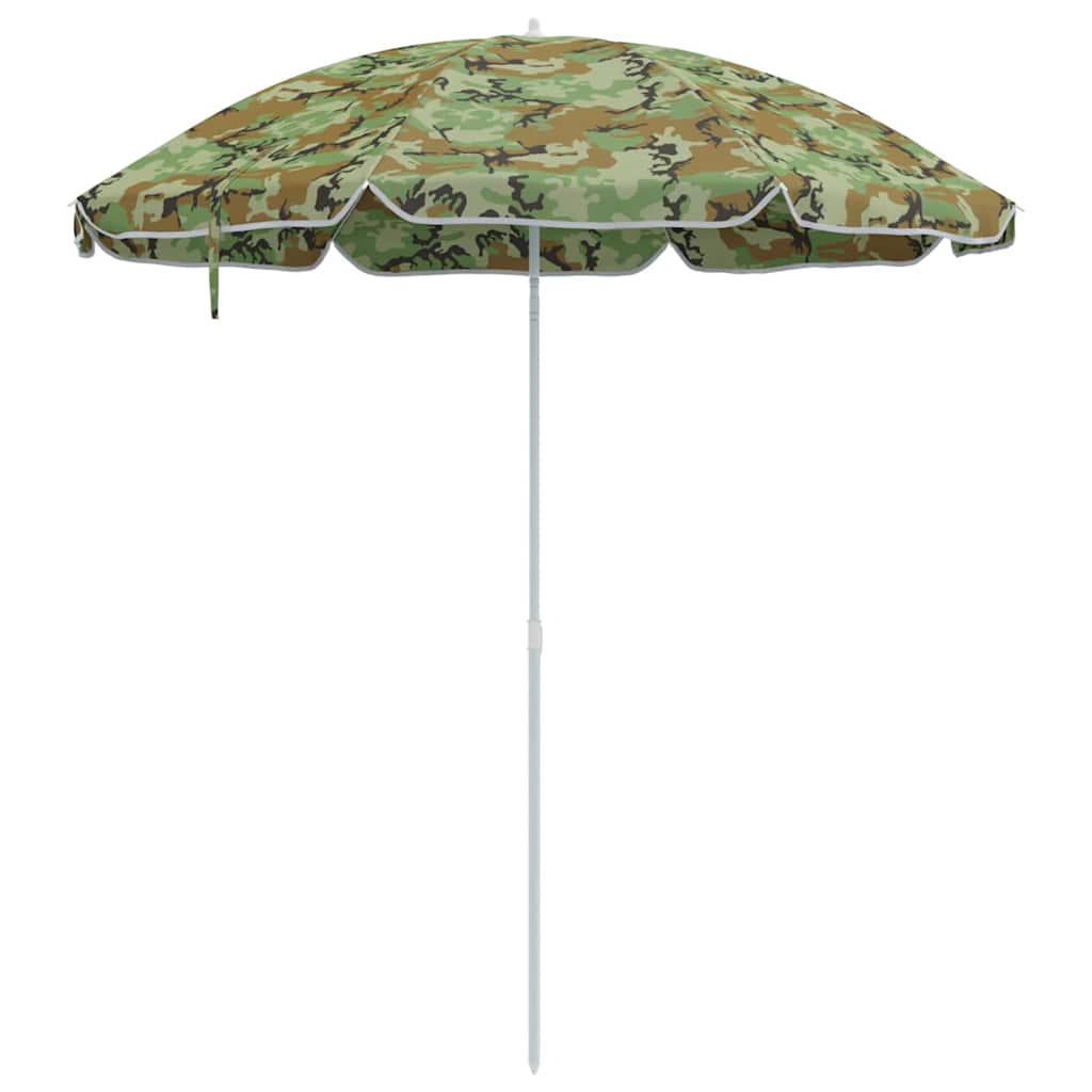Vidaxx parasol de plage camouflage 263 x 263 x 272 cm polyester et métal
