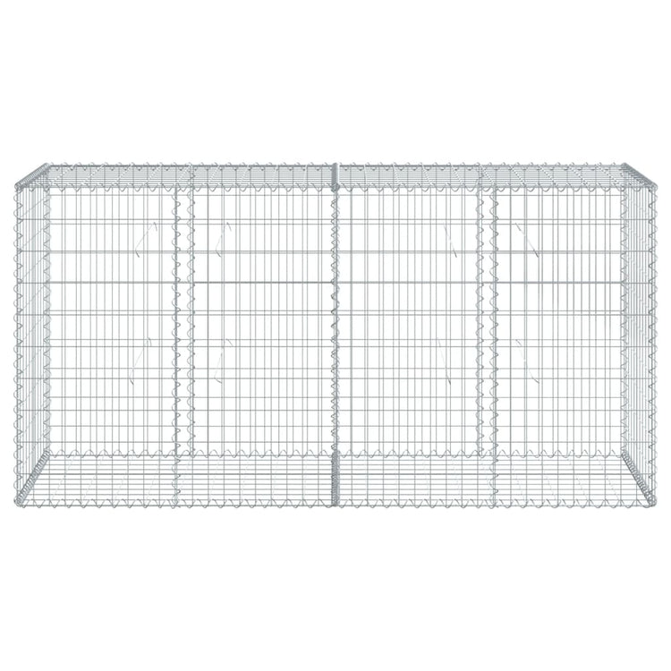 Vidaxl schanskorf 200x50x100 cm de couleur argentée en fer galvanisé