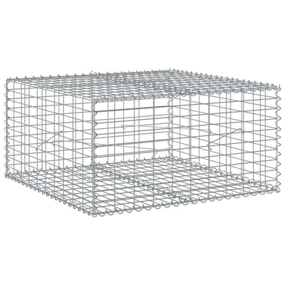 Vidaxl schanskorf 100x100x50 cm Galvanisé en fer argent couleur