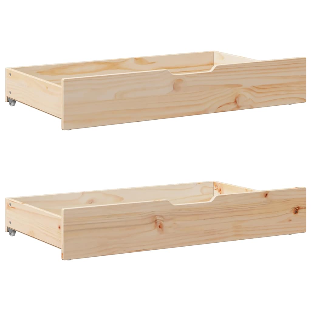 VIDAXL LES LAVES 2 ST avec roues 95x55x16 cm Pine solide