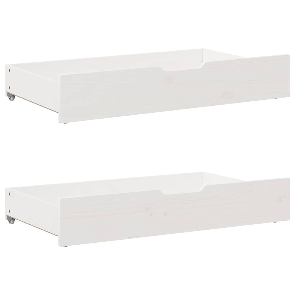 Vidaxl Berdlades 2 PCS 90x55x16 cm Pine solide blanc