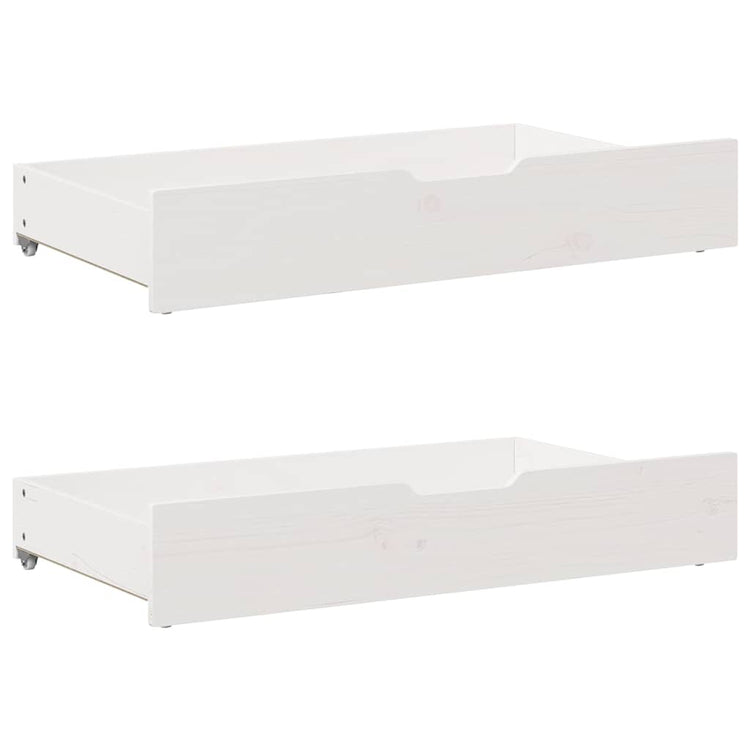 Vidaxl Berdlades 2 PCS 90x55x16 cm Pine solide blanc