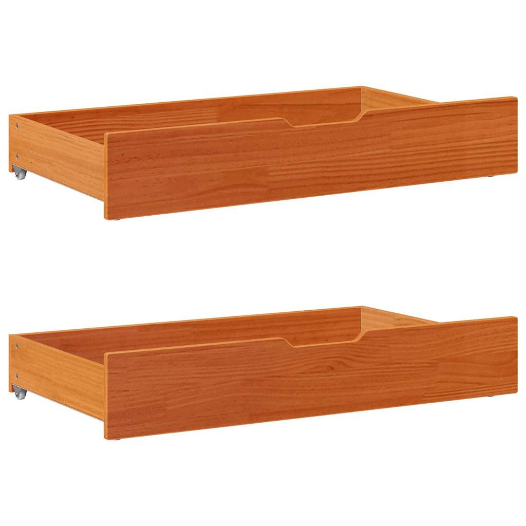 VIDAXL LES PLACES 2 PCS 90X55X16 PIN SOLID BRORN