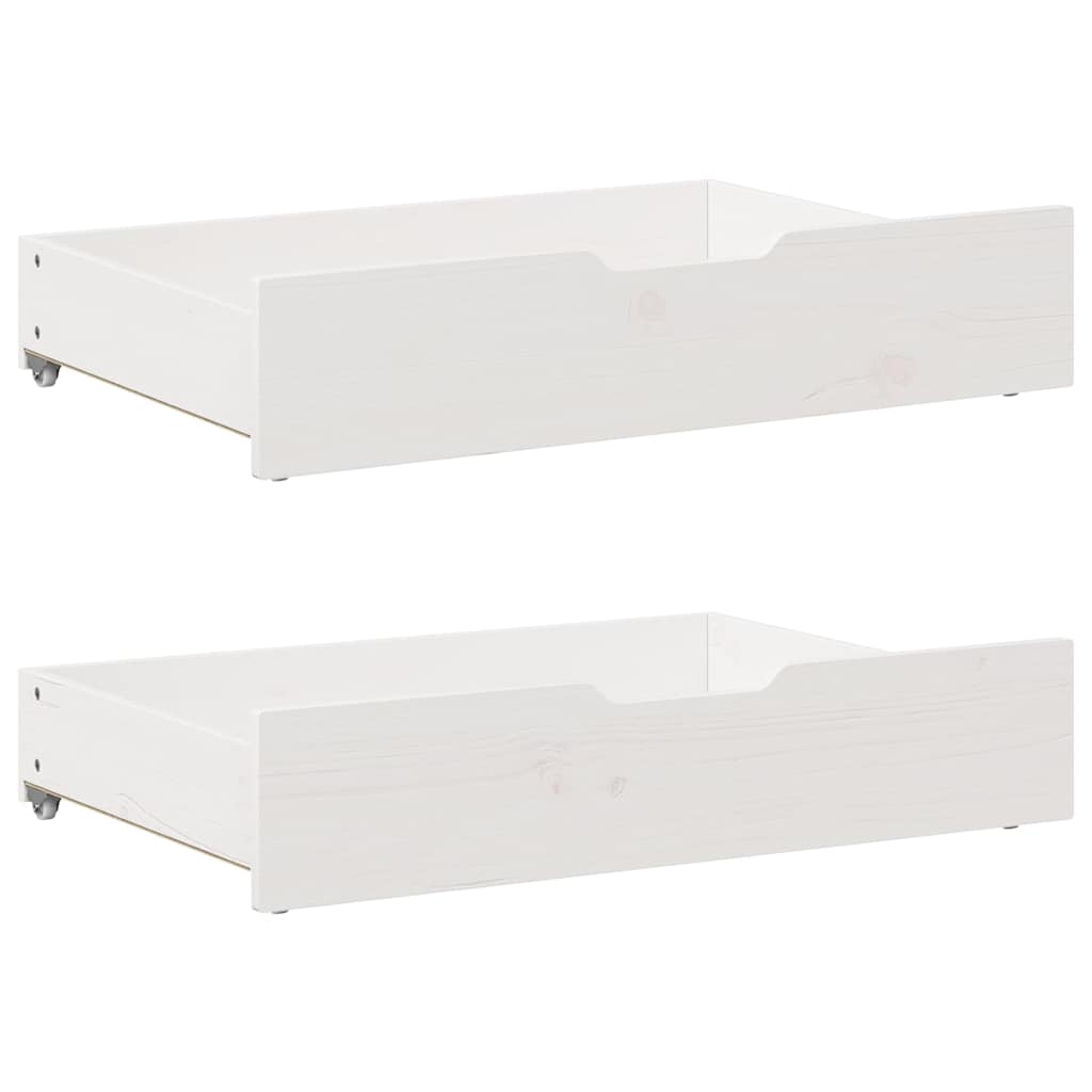 VIDAXL LAVES 2 PCS 85X55X16 CM PINE SOLID blanc blanc