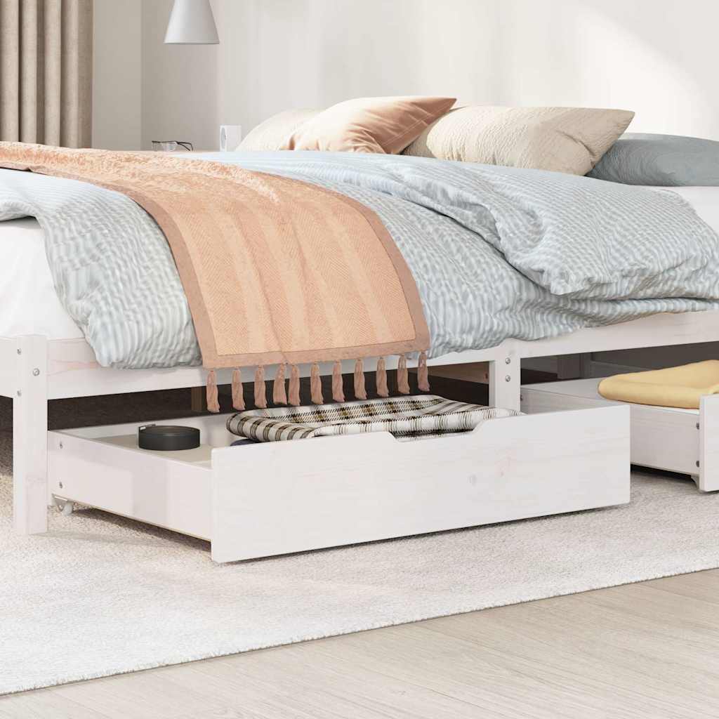 VIDAXL LAVES 2 PCS 85X55X16 CM PINE SOLID blanc blanc