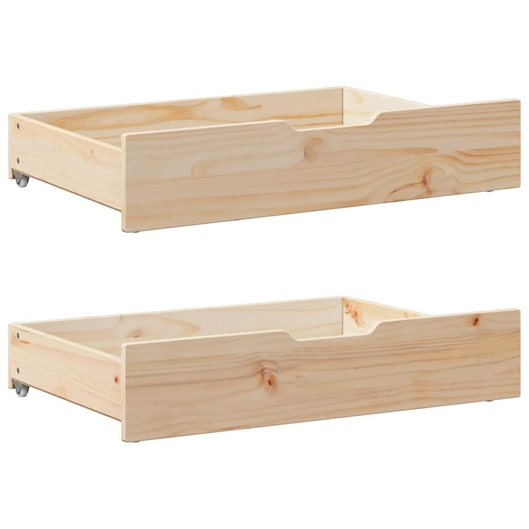 VIDAXL LES PLAIS 2 ST avec roues 80x55x16 cm Pine solide