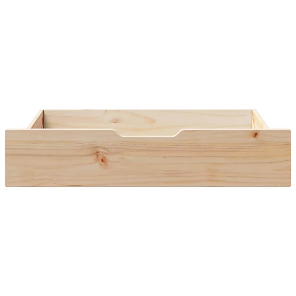 VIDAXL LES PLAIS 2 ST avec roues 80x55x16 cm Pine solide