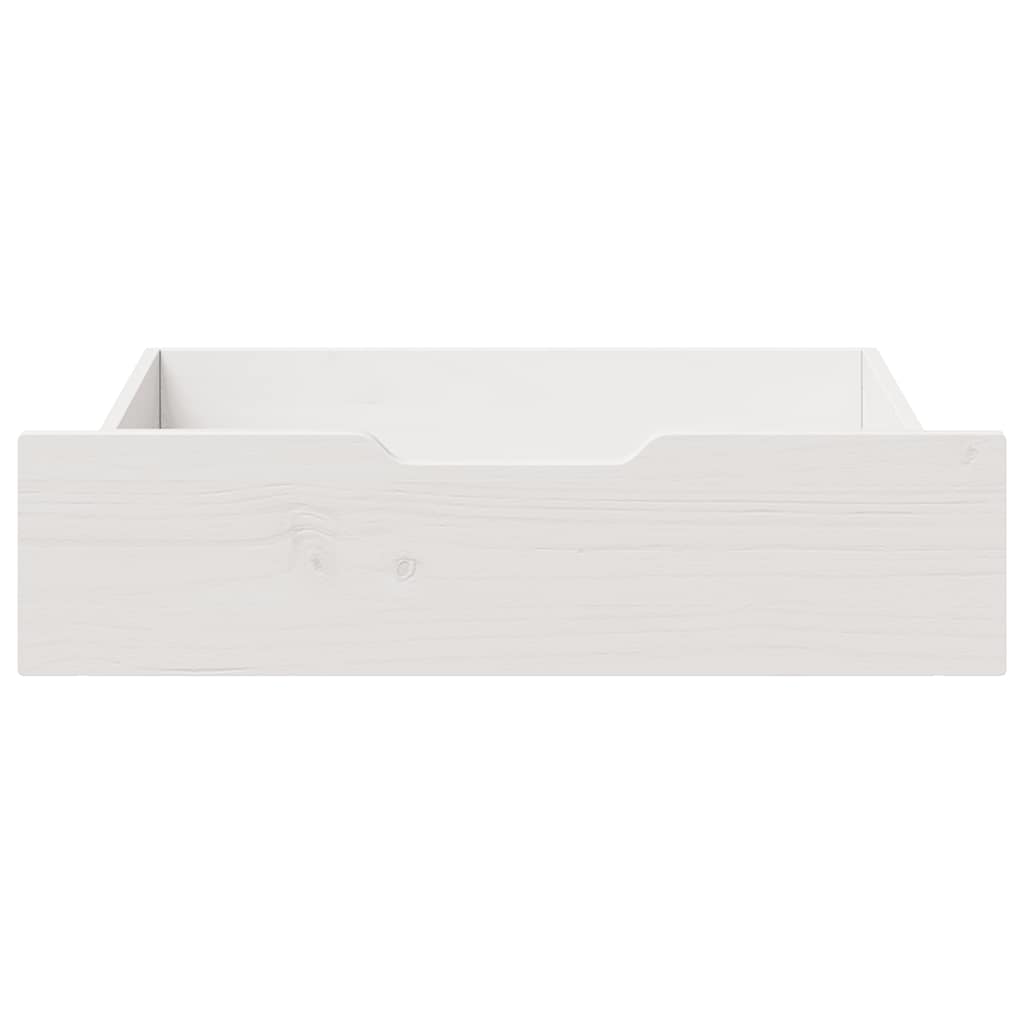 VIDAXL LES PLIDES 2 PCS 75X55X16 CM PINE SOLID BLANC BLANC