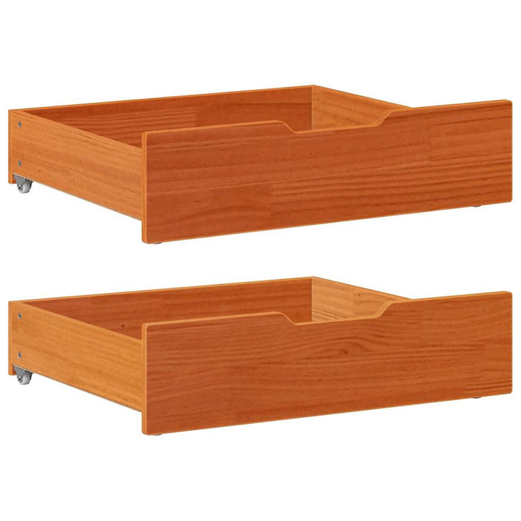 VIDAXL LES PLIDES 2 PCS 75X55X16 PIN SOLID BRORN