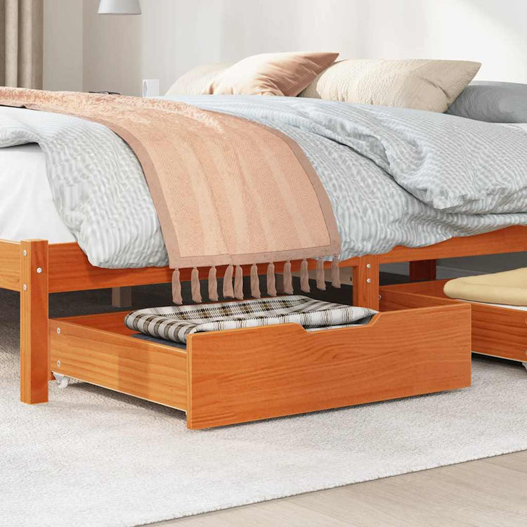 VIDAXL LES PLIDES 2 PCS 75X55X16 PIN SOLID BRORN