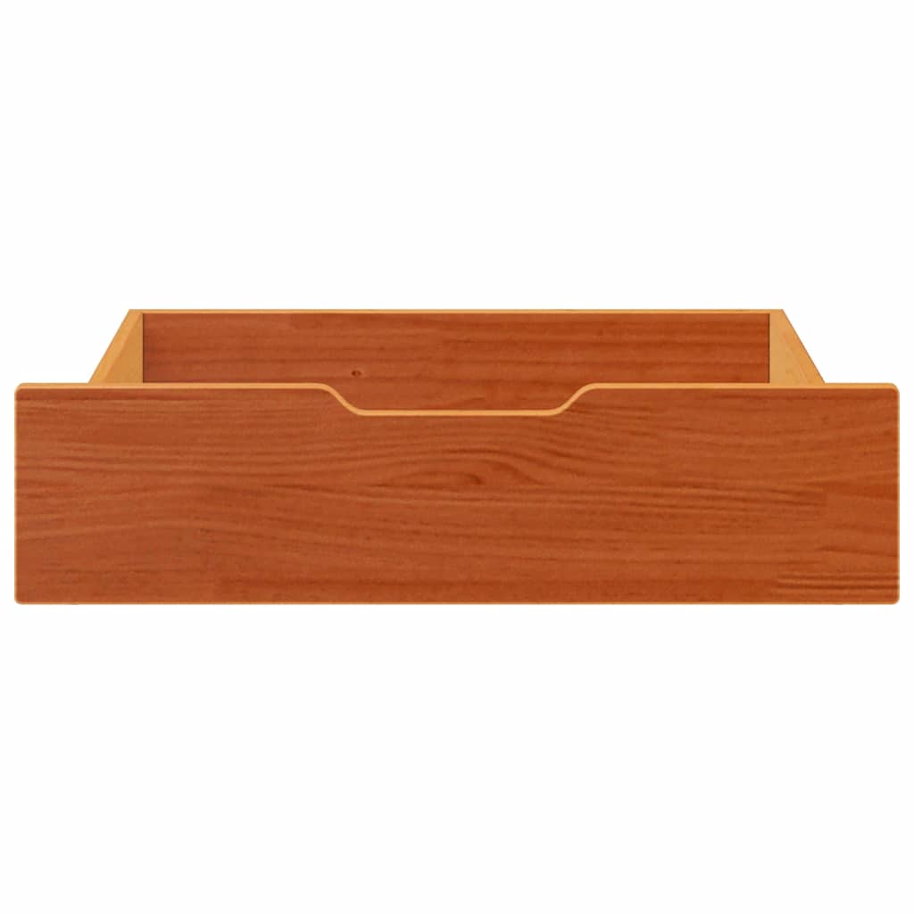 VIDAXL LES PLIDES 2 PCS 75X55X16 PIN SOLID BRORN