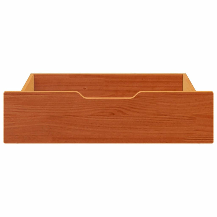VIDAXL LES PLIDES 2 PCS 75X55X16 PIN SOLID BRORN