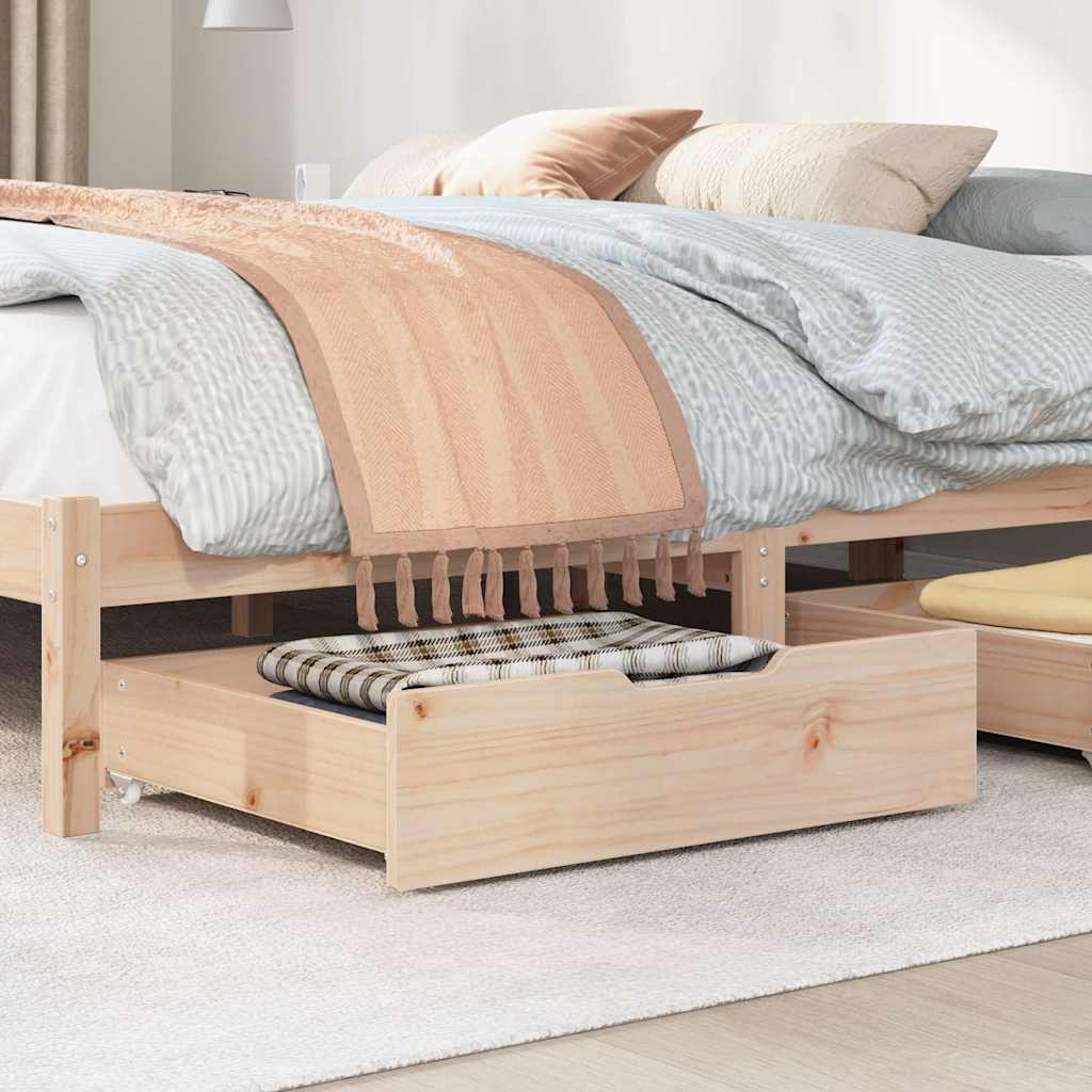 VIDAXL LAVES 2 ST avec roues 65x55x16 cm Pine solide