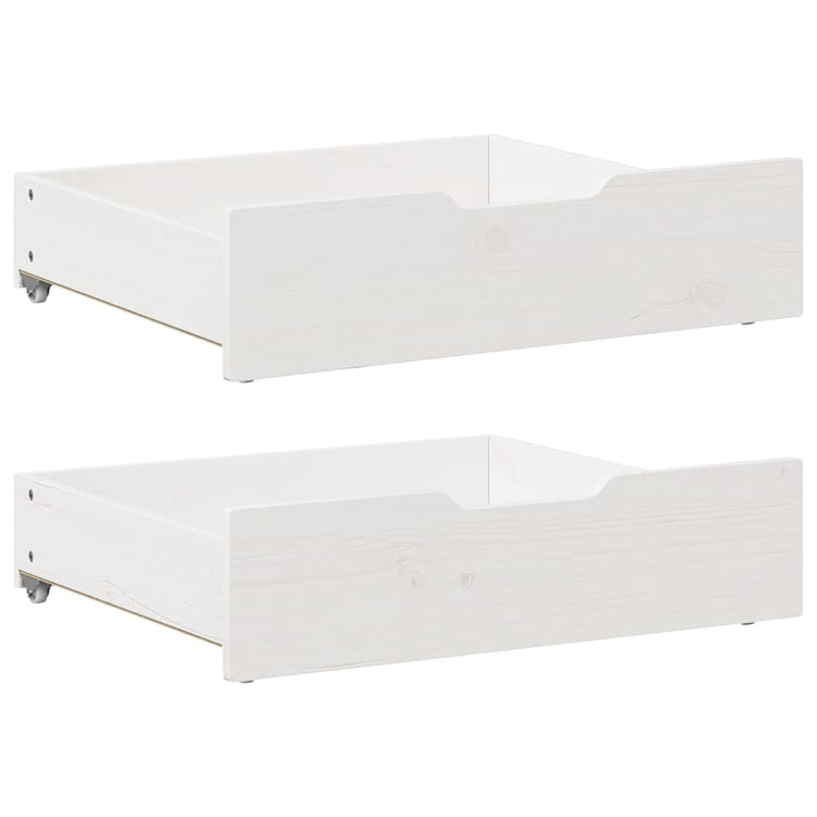 VIDAXL LES PLIDES 2 PCS 65X55X16 CM PINE SOLID BLANC WHITE