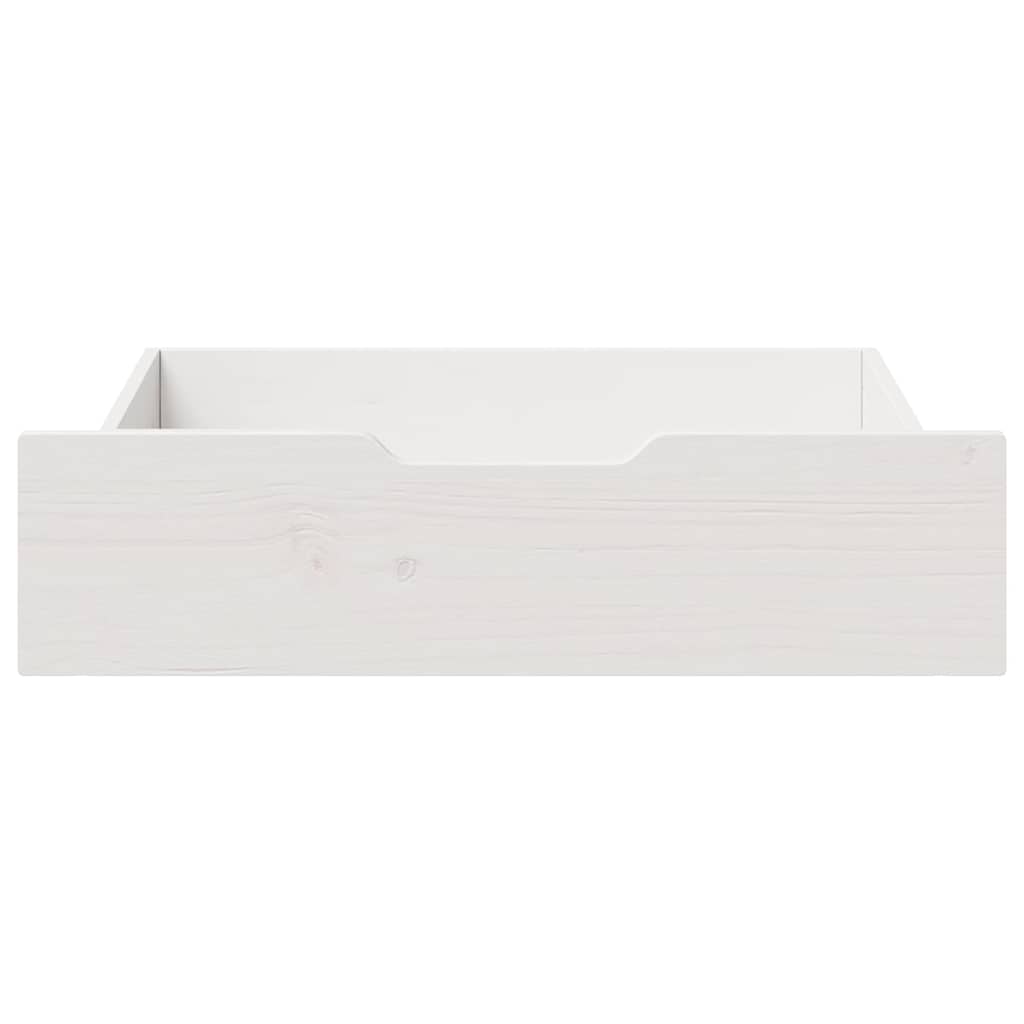 VIDAXL LES PLIDES 2 PCS 65X55X16 CM PINE SOLID BLANC WHITE