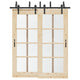 Vidaxxl boîte avec pièces pour porte coulissante 183 cm acier noir