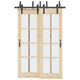 Vidaxxl boîte avec pièces pour porte coulissante 152,5 cm acier noir