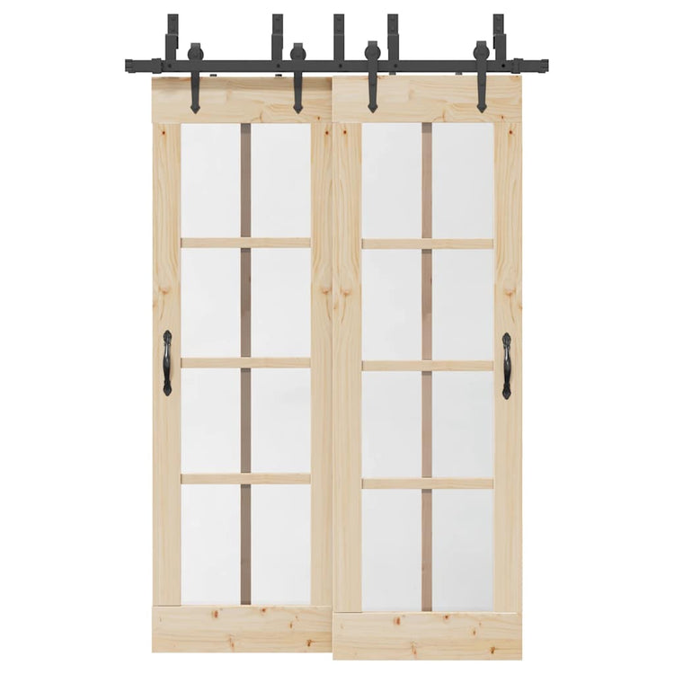 Vidaxxl boîte avec pièces pour porte coulissante 152,5 cm acier noir