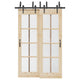 Vidaxxl boîte avec pièces pour porte coulissante 152,5 cm acier noir