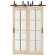 Vidaxxl boîte avec pièces pour porte coulissante 152,5 cm acier noir