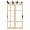 Vidaxxl boîte avec pièces pour porte coulissante 152,5 cm acier noir