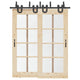 Vidaxxl boîte avec pièces pour porte coulissante 183 cm acier noir