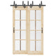 Vidaxxl boîte avec pièces pour porte coulissante 152,5 cm acier noir