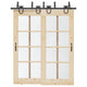 Vidaxxl boîte avec pièces pour porte coulissante 183 cm acier noir