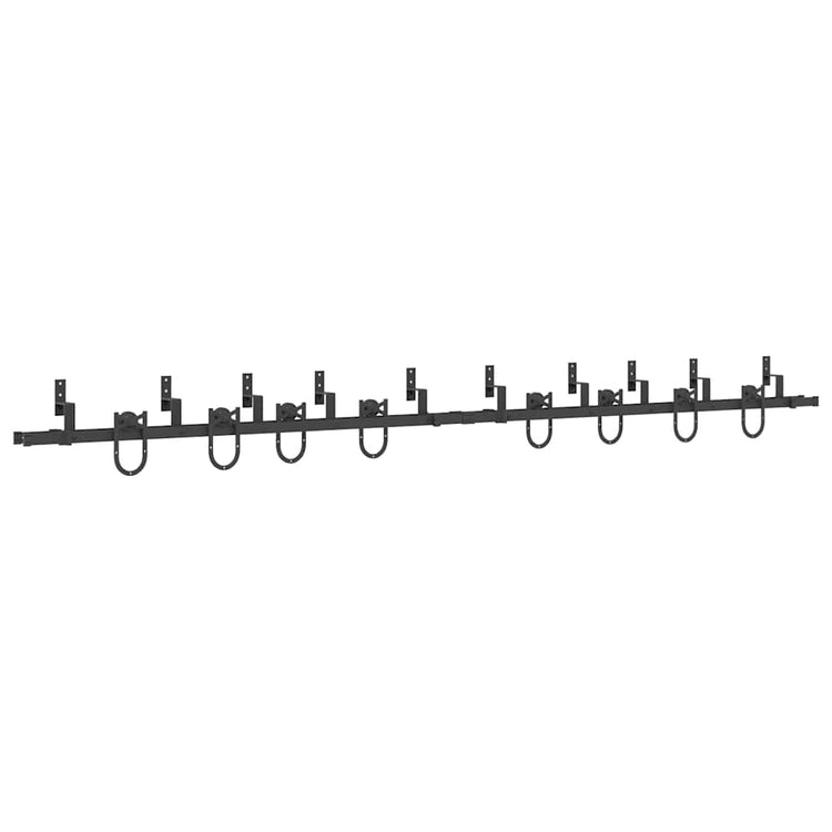 Vidaxxl boîte avec pièces pour porte coulissante 366 cm acier noir