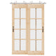 Vidaxx ensemble de pièces pour porte coulissante 183 cm acier inoxydable couleur argent