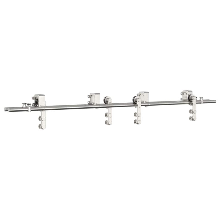 Vidaxx ensemble de pièces pour porte coulissante 183 cm acier inoxydable couleur argent