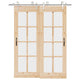 Vidaxx ensemble de pièces pour porte coulissante 183 cm acier inoxydable couleur argent