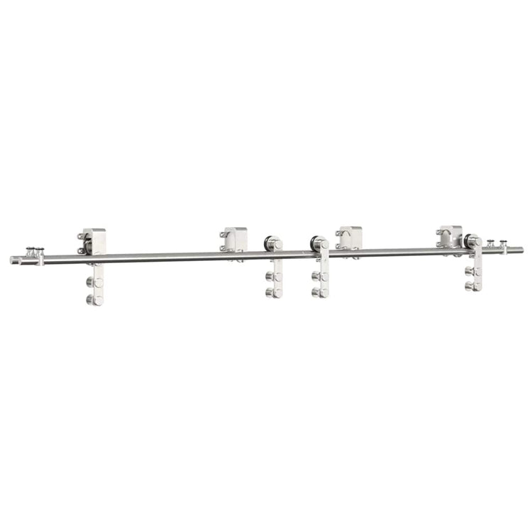 Vidaxx jeu de pièces pour porte coulissante 200 cm en acier inoxydable argenté