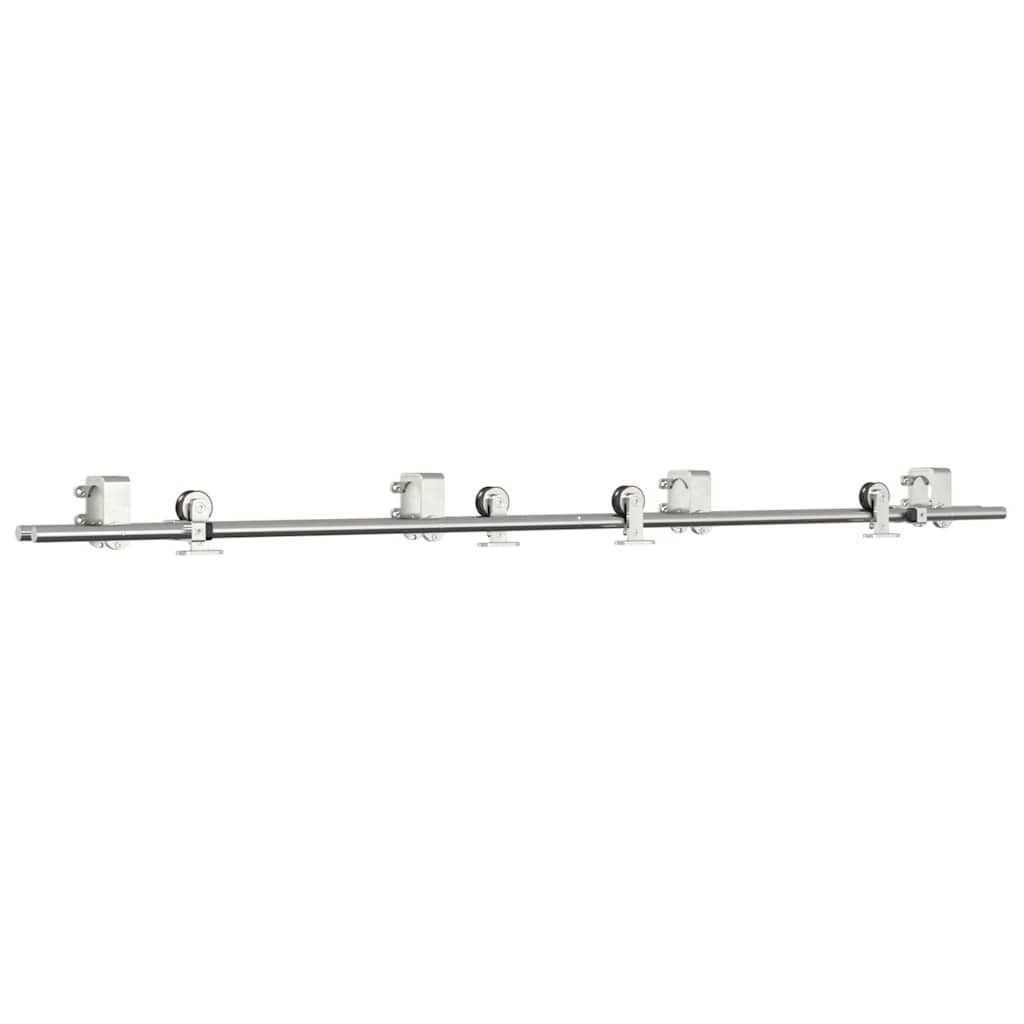 Vidaxx jeu de pièces pour porte coulissante 200 cm en acier inoxydable argenté