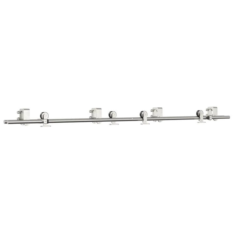 Vidaxx jeu de pièces pour porte coulissante 200 cm en acier inoxydable argenté