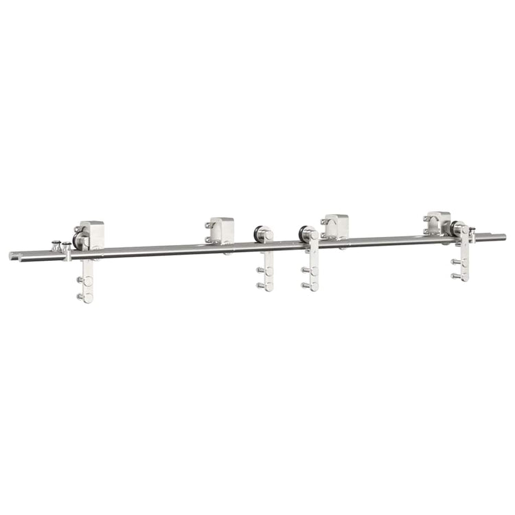 Vidaxx ensemble de pièces pour porte coulissante 183 cm acier inoxydable couleur argent