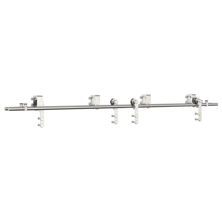 Vidaxx jeu de pièces pour porte coulissante 200 cm en acier inoxydable argenté
