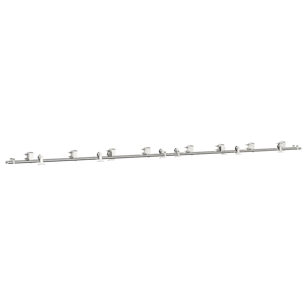 Vidaxx jeu de pièces pour porte coulissante 400 cm en acier inoxydable argenté