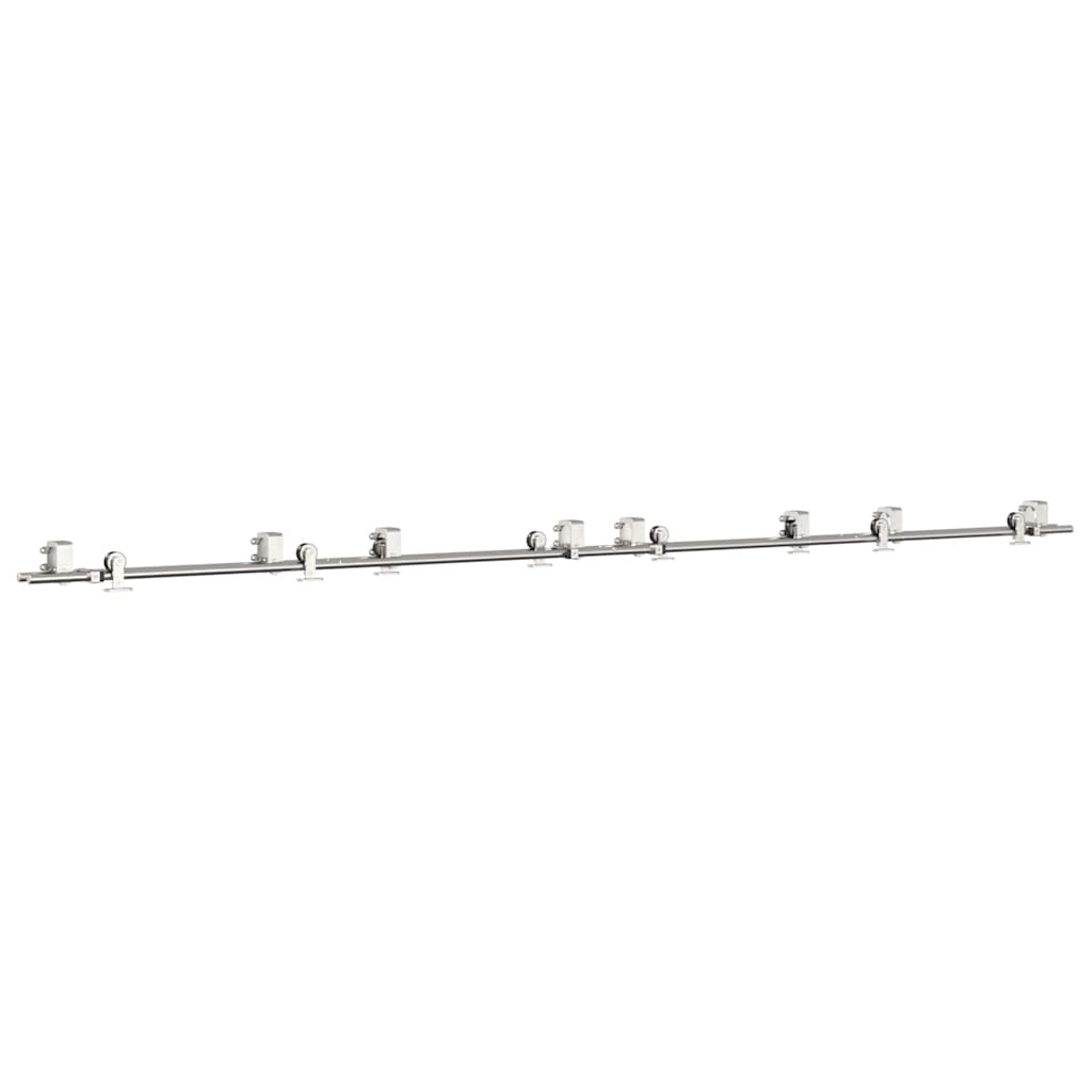 Vidaxx ensemble de pièces pour porte coulissante 366 cm acier inoxydable couleur argent