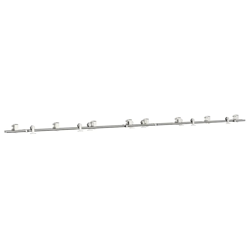 Vidaxx jeu de pièces pour porte coulissante 400 cm en acier inoxydable argenté