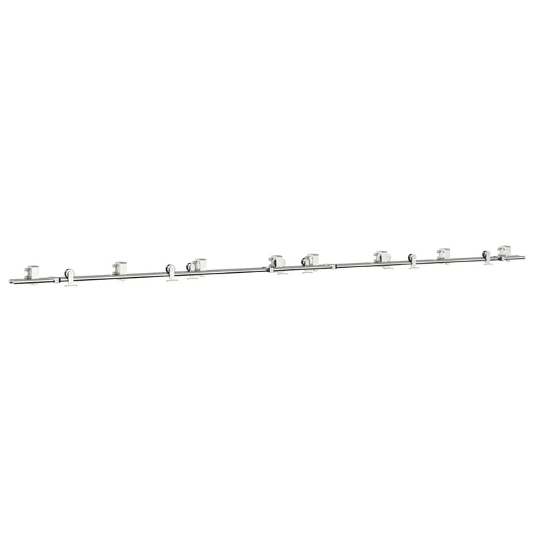 Vidaxx jeu de pièces pour porte coulissante 400 cm en acier inoxydable argenté