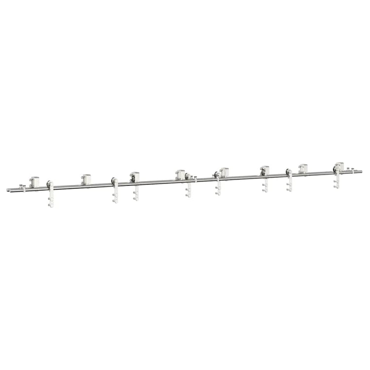 Vidaxx jeu de pièces pour porte coulissante 400 cm en acier inoxydable argenté