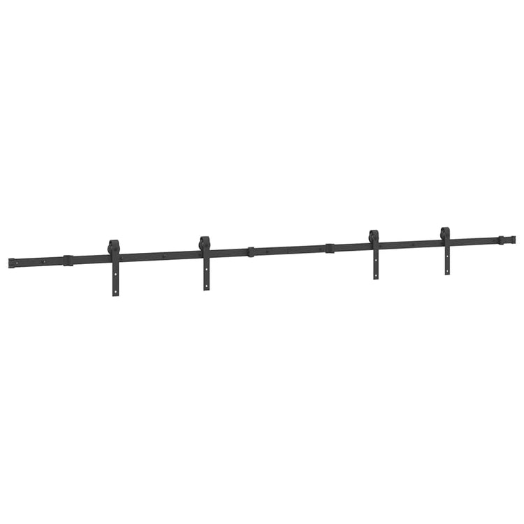 Vidaxxl boîte avec pièces pour porte coulissante 305 cm acier noir