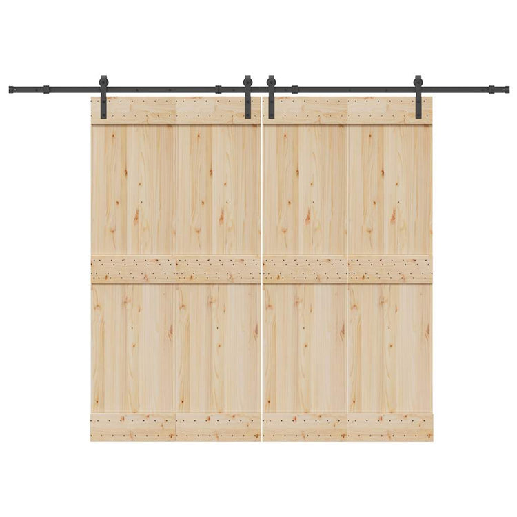 Vidaxxl boîte avec pièces pour porte coulissante 305 cm acier noir