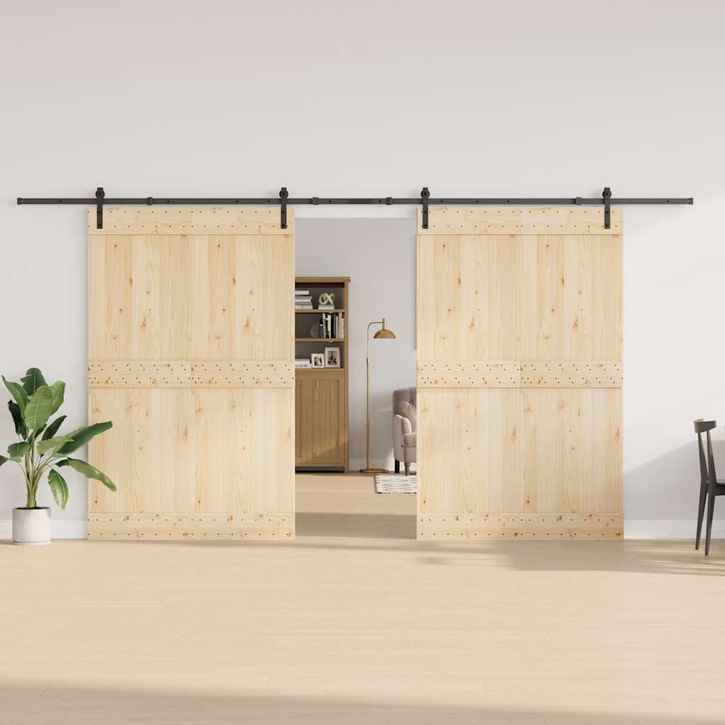 Vidaxxl boîte avec pièces pour porte coulissante 427 cm acier noir