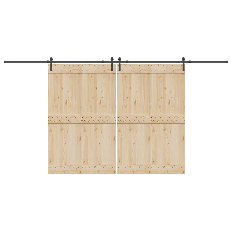 Vidaxxl boîte avec pièces pour porte coulissante 427 cm acier noir