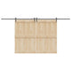Vidaxxl boîte avec pièces pour porte coulissante 427 cm acier noir