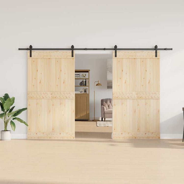 Vidaxxl boîte avec pièces pour porte coulissante 366 cm acier noir