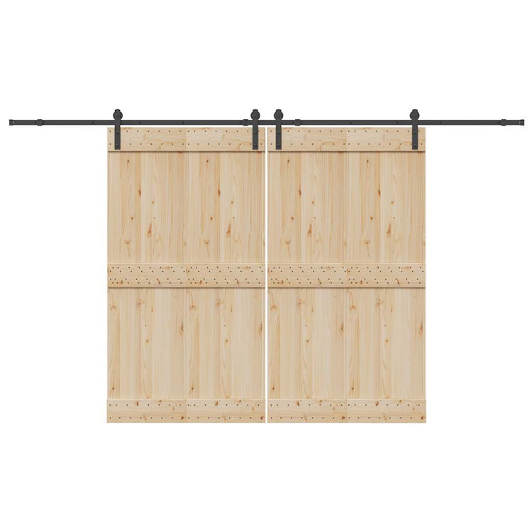 Vidaxxl boîte avec pièces pour porte coulissante 366 cm acier noir